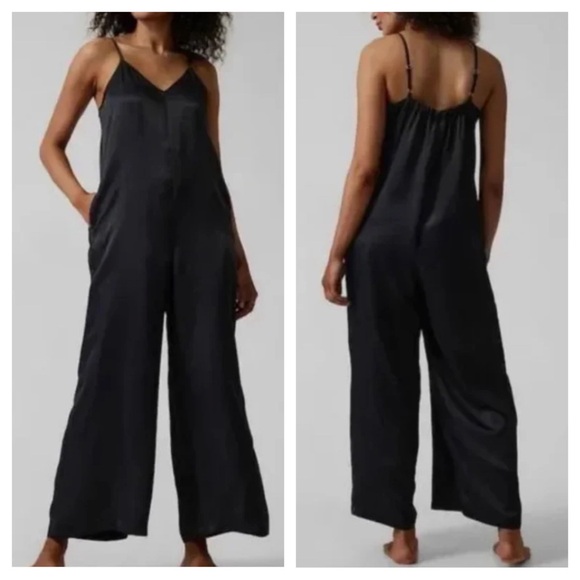 Athleta Pants - Athleta Calm Cool Romper Wide Leg Jumpsuit
